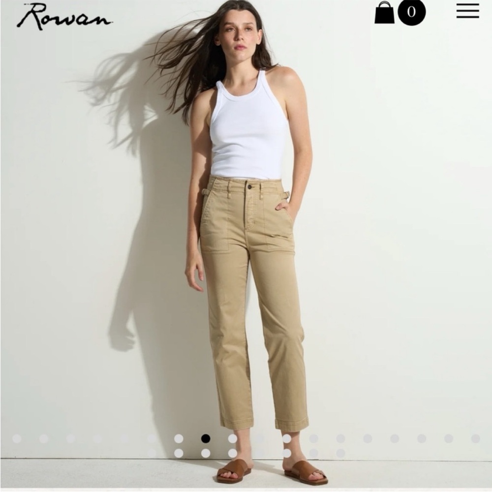 Rowan High-Rise Straight Leg Pants in Khaki